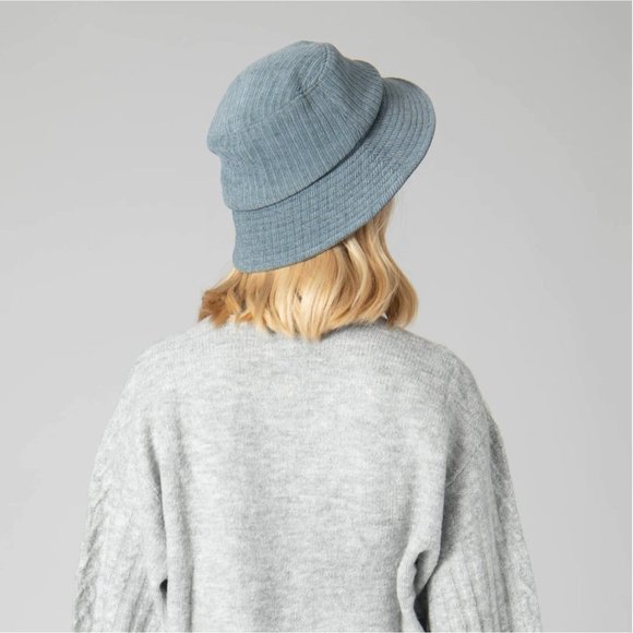 NWT Anthropologie + San Diego Hat Co. Cozy and Chic Bucket Hat Blue (ONE SIZE) - Picture 9 of 16